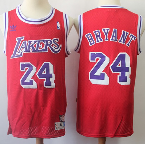 Lakers #24 Kobe Bryant Red Swingman Stitched NBA Jersey