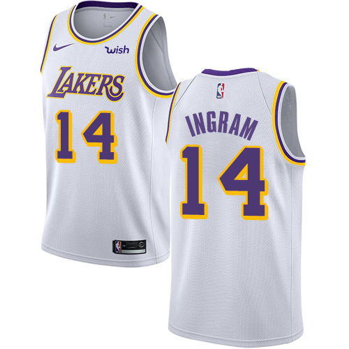 Nike Lakers #14 Brandon Ingram White NBA Swingman Association Edition Jersey