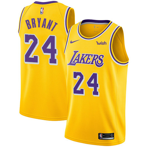 Nike Lakers #24 Kobe Bryant Gold NBA Swingman Icon Edition Jersey