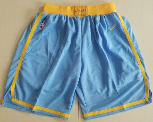 Men's Los Angeles Lakers Royal Blue Hardwood Classics Swingman Performance Shorts