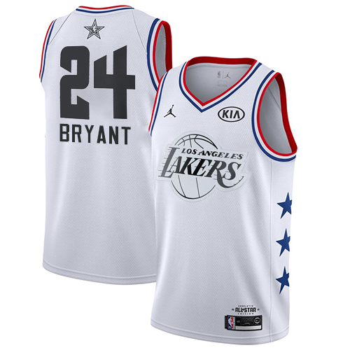 Lakers #24 Kobe Bryant White Basketball Jordan Swingman 2019 All-Star Game Jersey