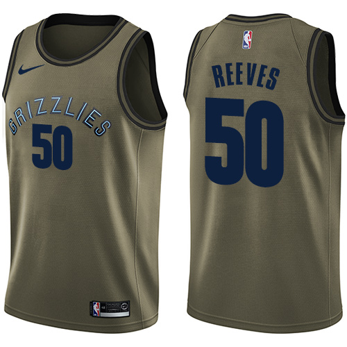 Nike Grizzlies #50 Bryant Reeves Green Salute to Service NBA Swingman Jersey