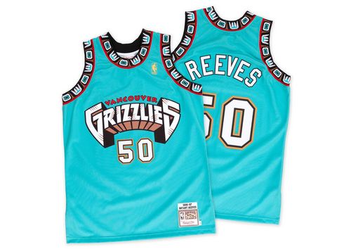 Grizzlies #50 Bryant Reeves Green Hardwood Classics Throwback Stitched NBA Jersey