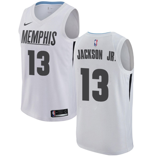 Nike Grizzlies #13 Jaren Jackson Jr. White NBA Swingman City Edition Jersey