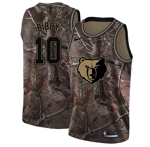 Grizzlies #10 Mike Bibby Camo Basketball Swingman Realtree Collection Jersey