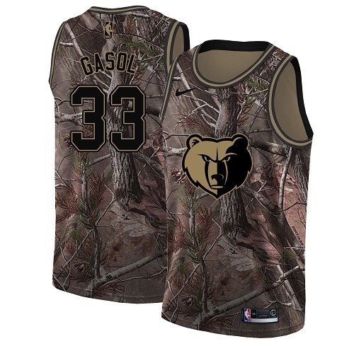 Grizzlies #33 Marc Gasol Camo Basketball Swingman Realtree Collection Jersey