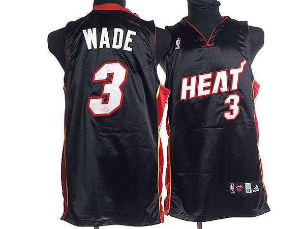 Heat #3 Dwyane Wade Stitched Black NBA Jersey