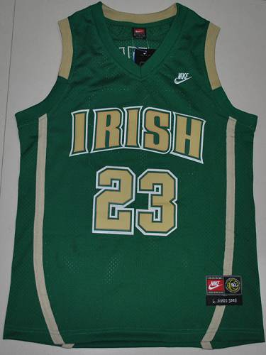 Heat #23 LeBron James Green Irish High School Stitched NBA Jersey - Click Image to Close