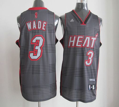 Heat #3 Dwyane Wade Black Rhythm Fashion Stitched NBA Jersey - Click Image to Close