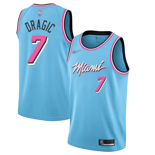 Heat #7 Goran Dragic Blue Basketball Swingman City Edition 2019/20 Jersey