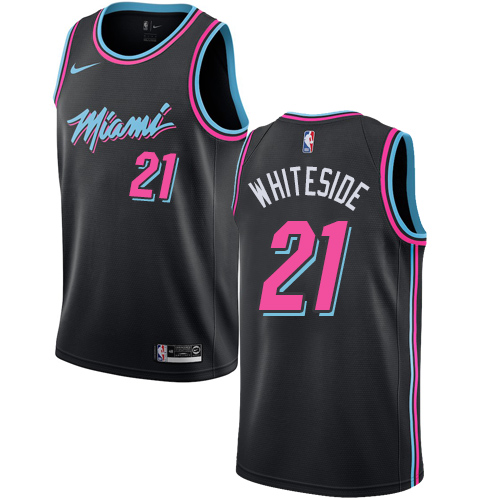 Nike Heat #21 Hassan Whiteside Black NBA Swingman City Edition 2018/19 Jersey