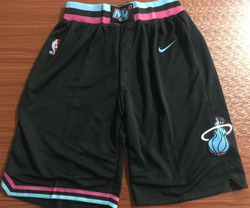 Men's Miami Heat Black 2018-19 City Edition Swingman Shorts