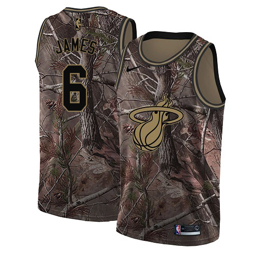 Heat #6 LeBron James Camo Basketball Swingman Realtree Collection Jersey