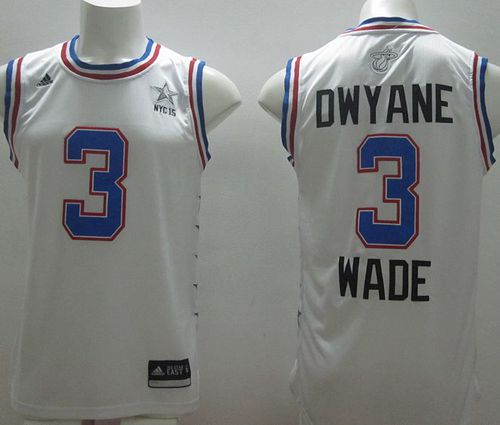 Heat #3 Dwyane Wade White 2015 All-Star Stitched NBA Jersey