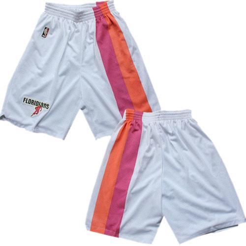 Miami Heat White ABA Hardwood Classic Throwback NBA Shorts