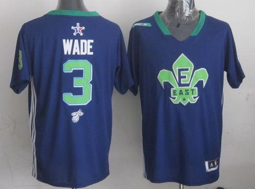 Heat #3 Dwyane Wade Navy Blue 2014 All-Star Stitched NBA Jersey