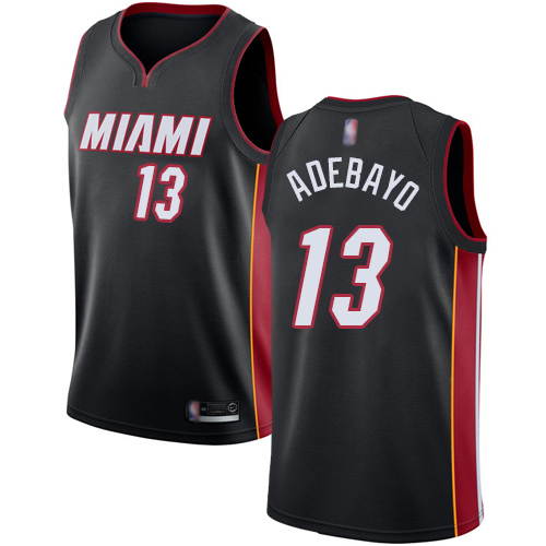 Heat #13 Bam Adebayo Black Basketball Swingman Icon Edition Jersey