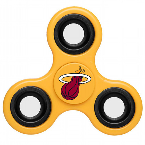 NBA Miami Heat 3 Way Fidget Spinner D87 - Yellow