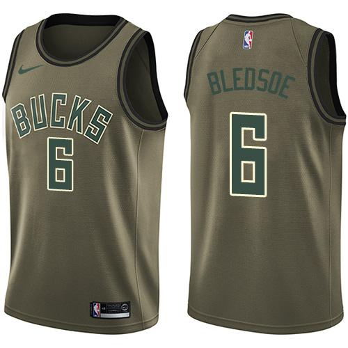 Nike Bucks #6 Eric Bledsoe Green Salute to Service NBA Swingman Jersey