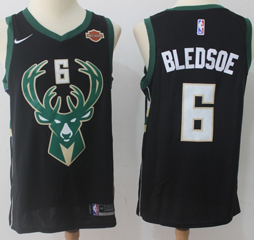 Nike Bucks #6 Eric Bledsoe Black NBA Swingman Statement Edition Jersey