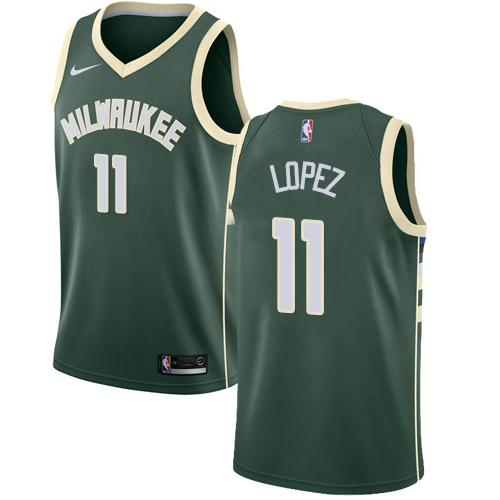 Bucks #11 Brook Lopez Green Basketball Swingman Icon Edition Jersey