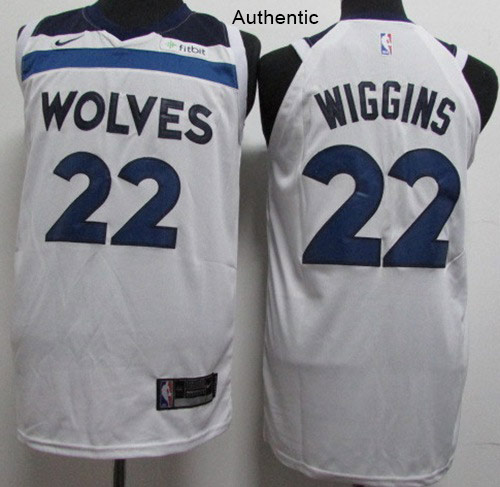 Nike Timberwolves #22 Andrew Wiggins White NBA Authentic Association Edition Jersey