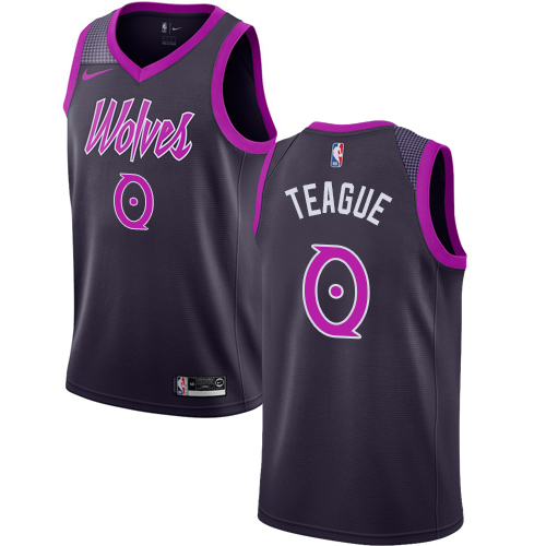 Nike Timberwolves #0 Jeff Teague Purple NBA Swingman City Edition 2018/19 Jersey