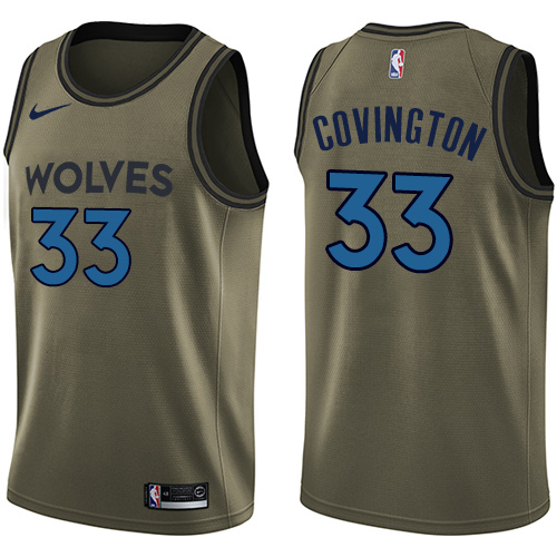 Timberwolves #33 Robert Covington Green Basketball Swingman Salute to Service Jersey