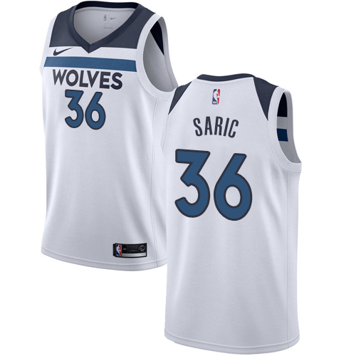 Timberwolves #36 Dario Saric White Basketball Swingman Association Edition Jersey - Click Image to Close