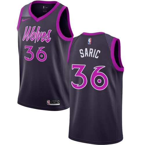 Timberwolves #36 Dario Saric Purple Basketball Swingman City Edition 2018/19 Jersey - Click Image to Close