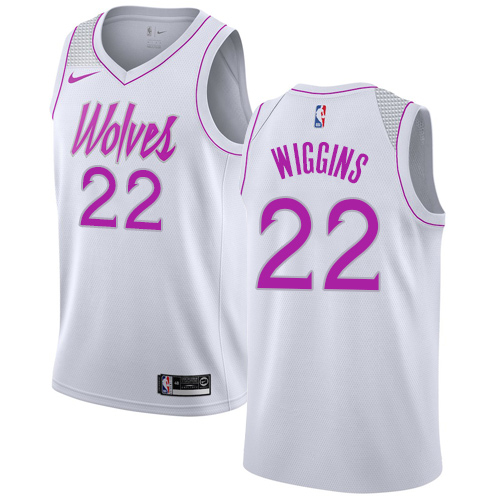 Timberwolves #22 Andrew Wiggins White Basketball Swingman Earned Edition Jersey