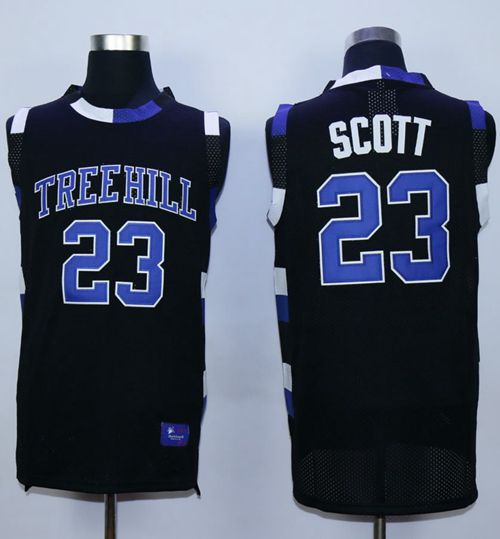 One Tree Hill Ravens #23 Nathan Scott Black Stitched Basketball Jersey