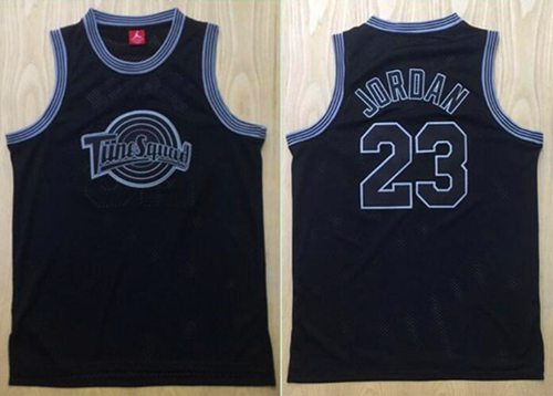 Space Jam Tune Squad #23 Michael Jordan Black Stitched Basketball Jersey - Click Image to Close