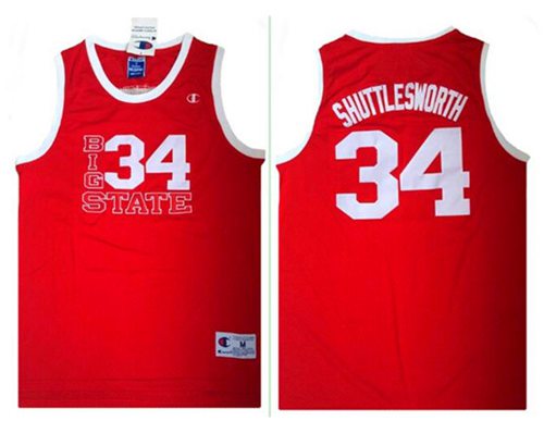 Lincoln He Got Game #34 Jesus Shuttlesworth Red Stitched Basketball Jersey - Click Image to Close