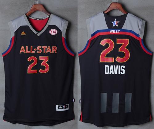 Pelicans #23 Anthony Davis Charcoal 2017 All-Star Stitched NBA Jersey