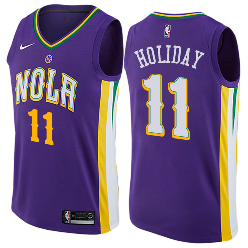 Nike Pelicans #11 Jrue Holiday Purple NBA Swingman City Edition Jersey