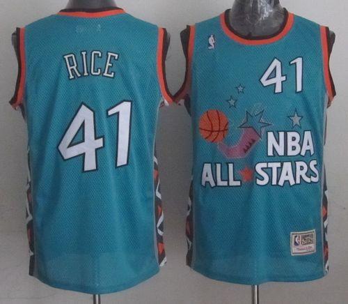 Mitchell And Ness Pelicans #41 Glen Rice Light Blue 1996 All-Star Charlotte Hornets Stitched NBA Jersey