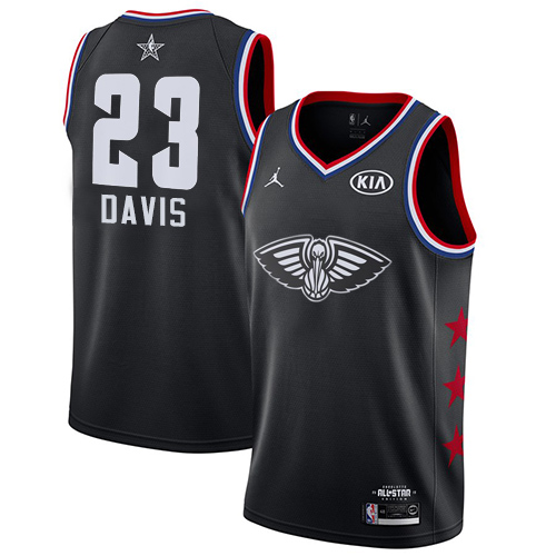 Pelicans #23 Anthony Davis Black Basketball Jordan Swingman 2019 All-Star Game Jersey - Click Image to Close