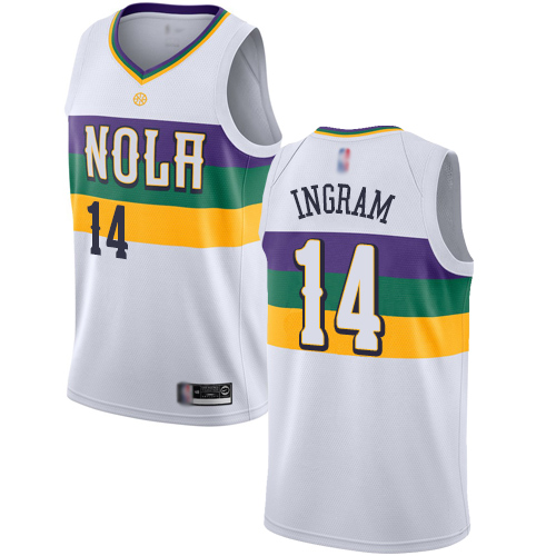 Pelicans #14 Brandon Ingram White Basketball Swingman City Edition 2018/19 Jersey