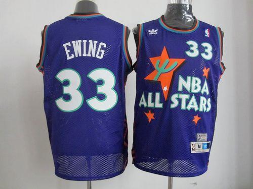 Mitchell And Ness Knicks #33 Patrick Ewing All-Star Swingman Blue Stitched NBA Jersey