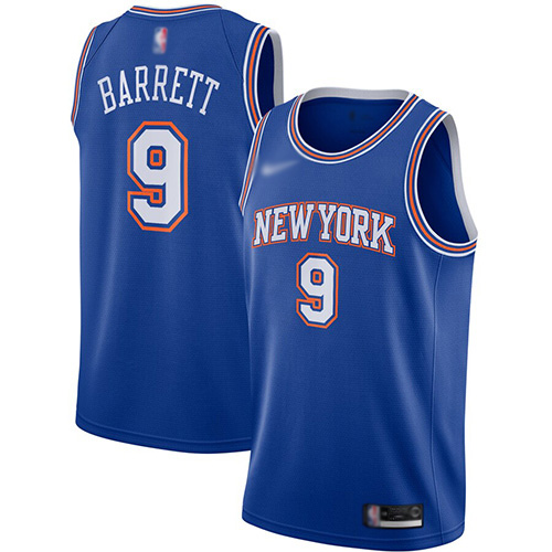 Knicks #9 R.J. Barrett Blue Basketball Swingman Statement Edition 2019/2020 Jersey