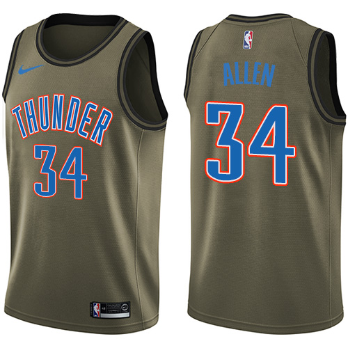 Nike Thunder #34 Ray Allen Green Salute to Service NBA Swingman Jersey