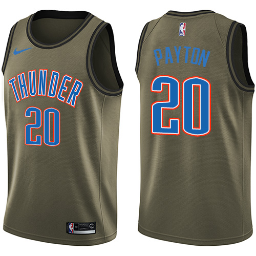 Nike Thunder #20 Gary Payton Green Salute to Service NBA Swingman Jersey