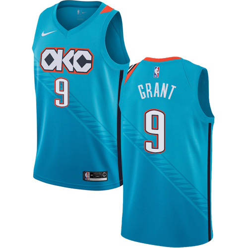 Nike Thunder #9 Jerami Grant Turquoise NBA Swingman City Edition 2018/19 Jersey