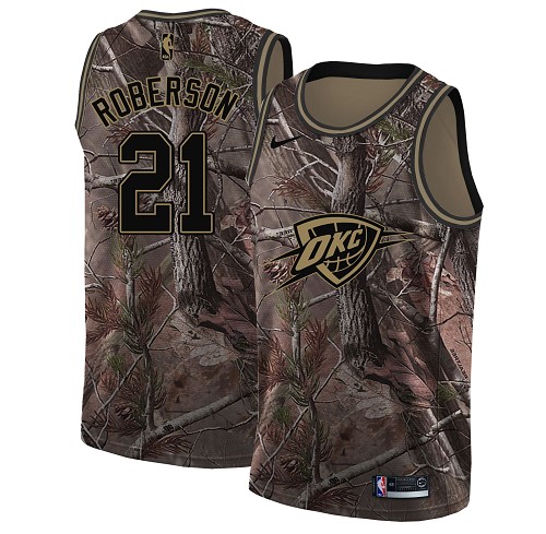 Nike Thunder #21 Andre Roberson Camo NBA Swingman Realtree Collection Jersey