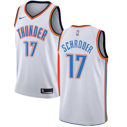 Nike Thunder #17 Dennis Schroder White NBA Swingman Association Edition Jersey