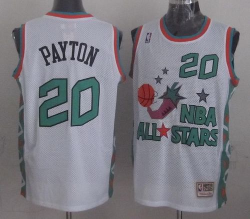 Mitchell And Ness Thunder #20 Gary Payton White 1996 All-Star Stitched NBA Jersey