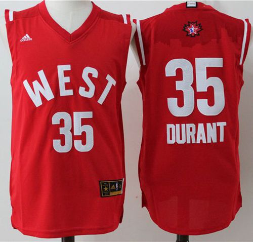 Thunder #35 Kevin Durant Red 2016 All-Star Stitched NBA Jersey