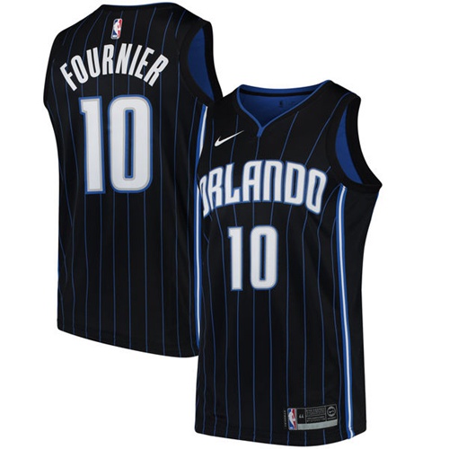 Nike Magic #10 Evan Fournier Black NBA Swingman Statement Edition Jersey