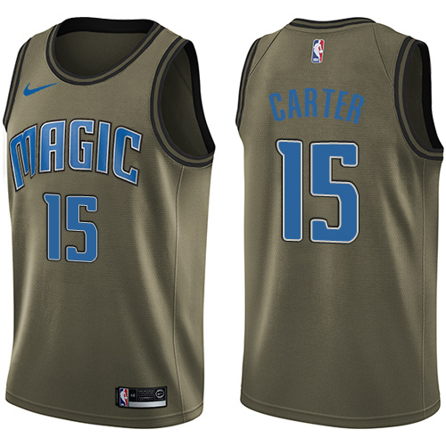 Nike Magic #15 Vince Carter Green Salute to Service NBA Swingman Jersey